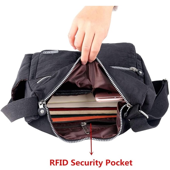 NWT- Mhcnll Black Crossbody Bag with Multiple Pockets - Picture 7 of 7